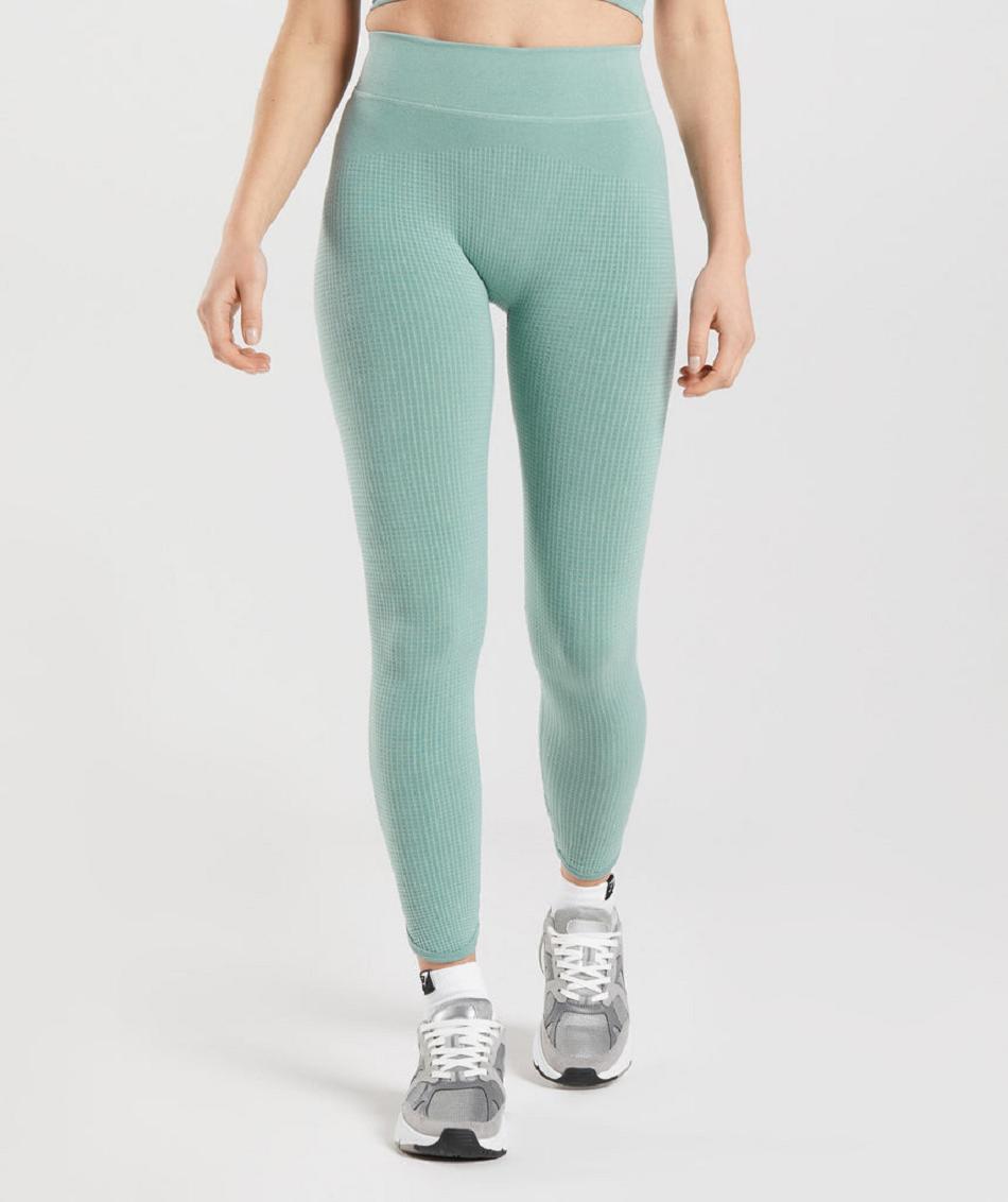 Legginsy Damskie Gymshark Pause Seamless Niebieskie | PL 2262BEX